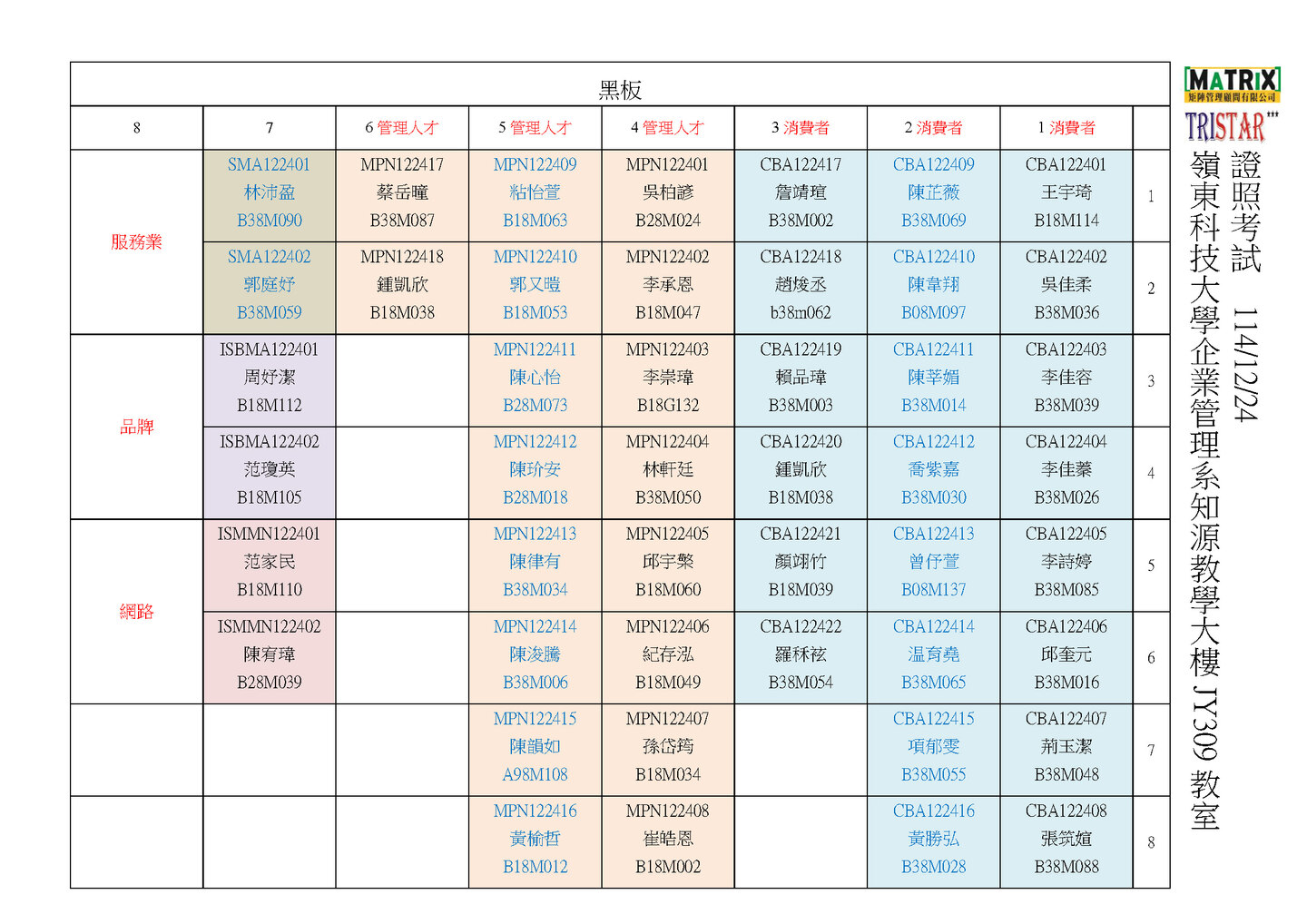 114-1企管系專業證照-應試通知圖片